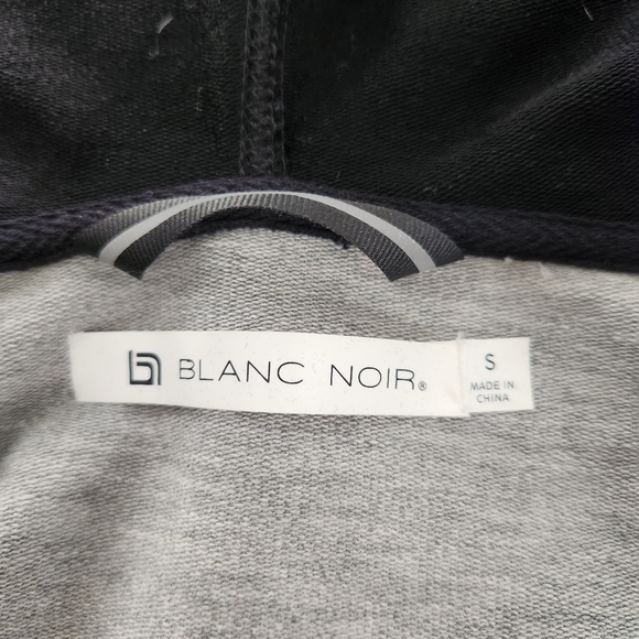 Blanc Noir Hoodie Jacket Size S Black Gray, full zip. Great for travel - Picture 3 of 10